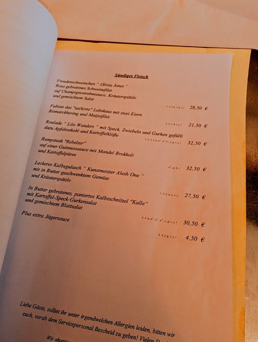 Menu Restaurant Freudenhaus St. Pauli-1